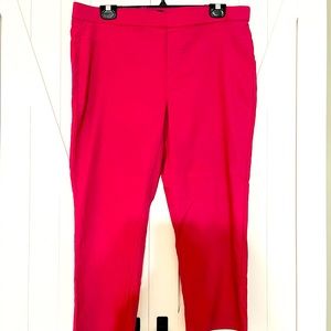Pink capri length pull in pants